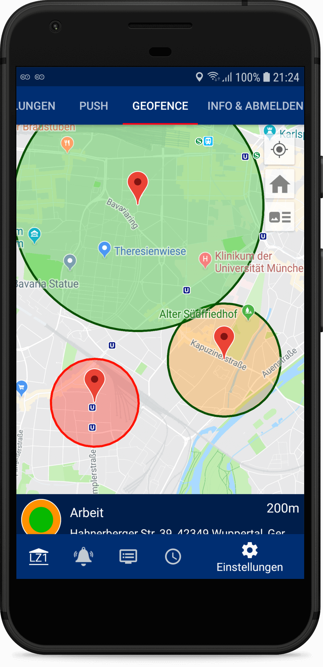 Eingabe der Personalverfügbarkeit automatisch mit Geofence/GPS