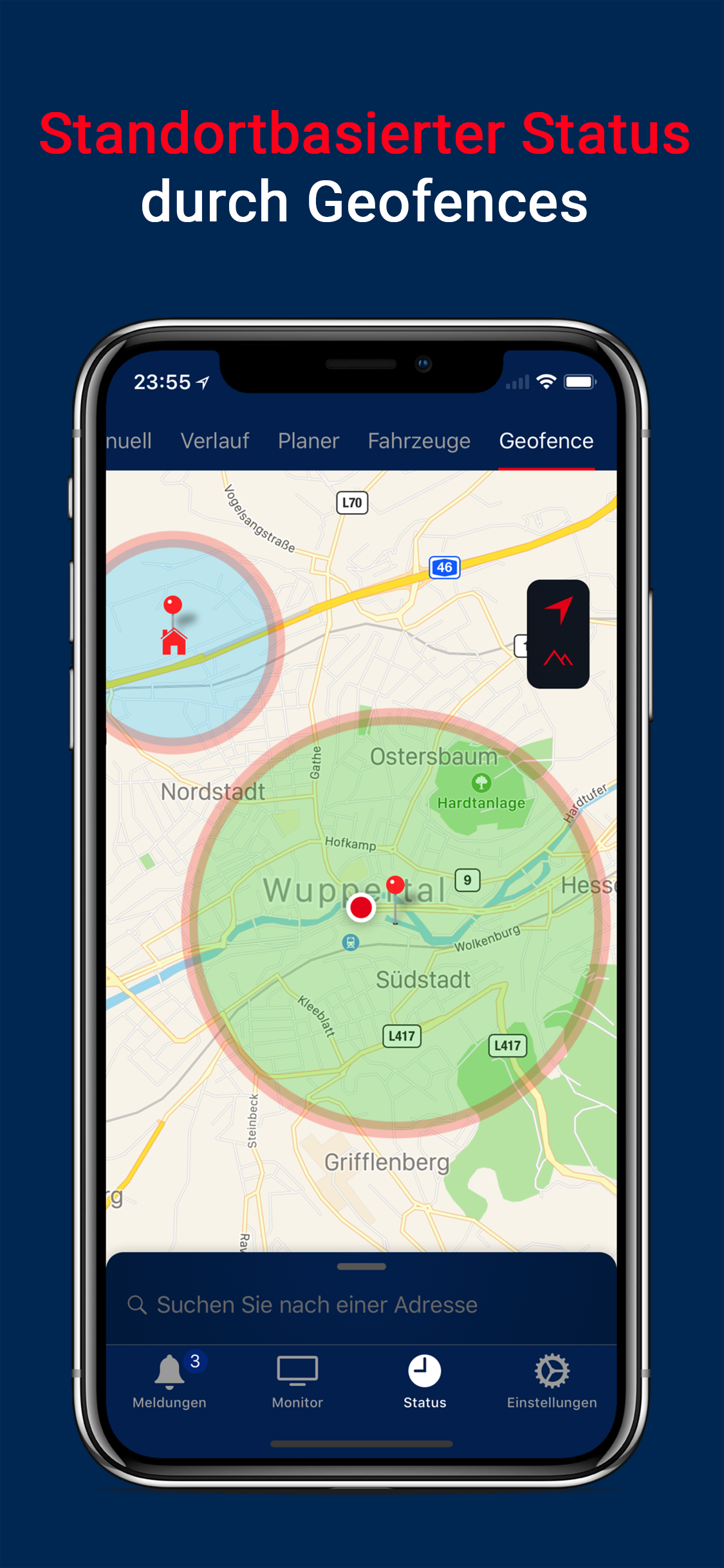 Die GPS-/Geofence-Funktion der Alarmapp erkennt den Einsatzbereitschaft von Rettern und setzt den Status automatisch