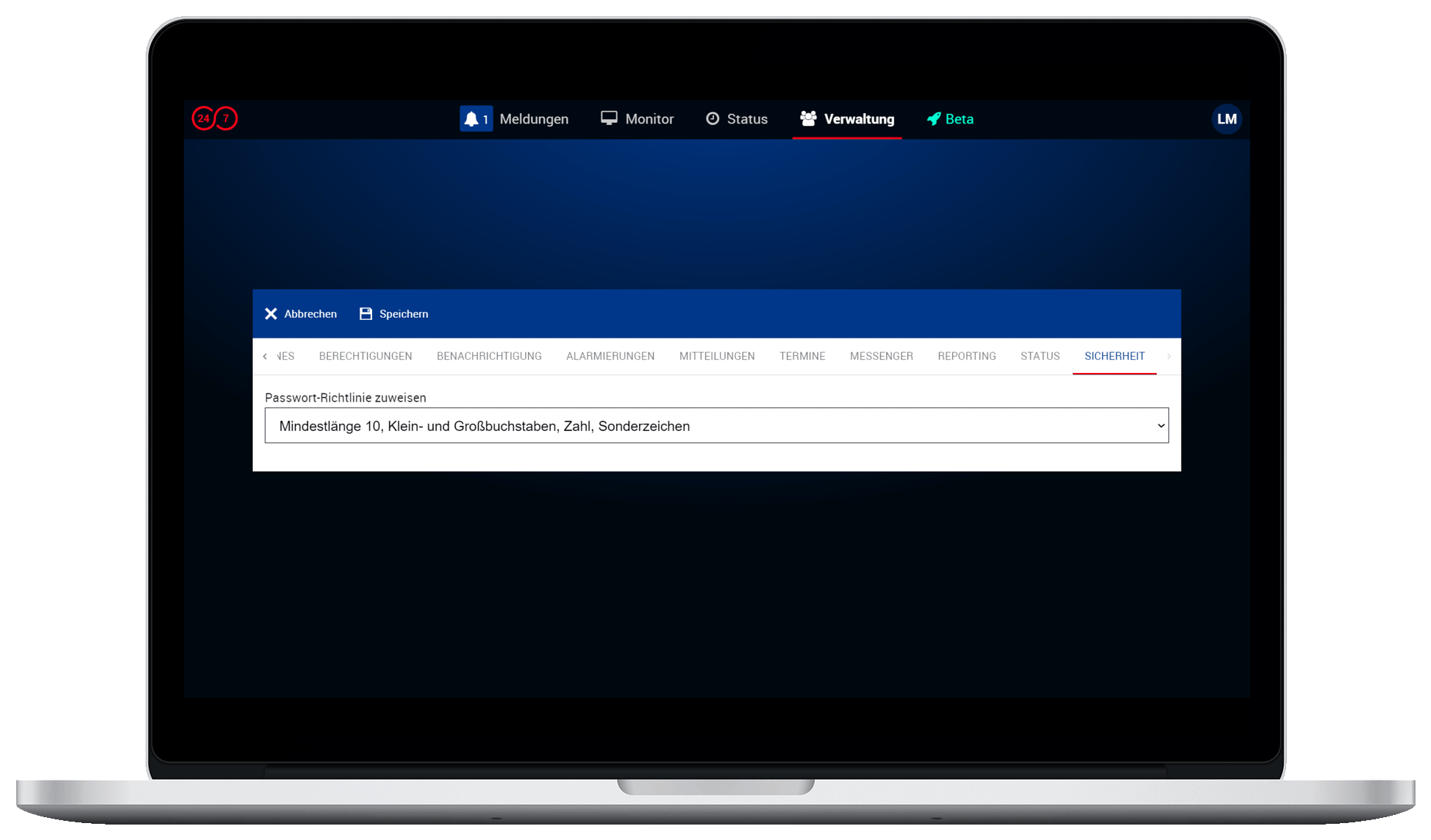 Erhöhte Passwortsicherheit in der Alarmierungsapp DIVERA 24/7 durch Passwortrichtlinien.