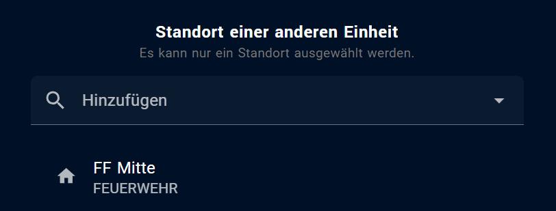 Standort der Einheit - Karten-Widget