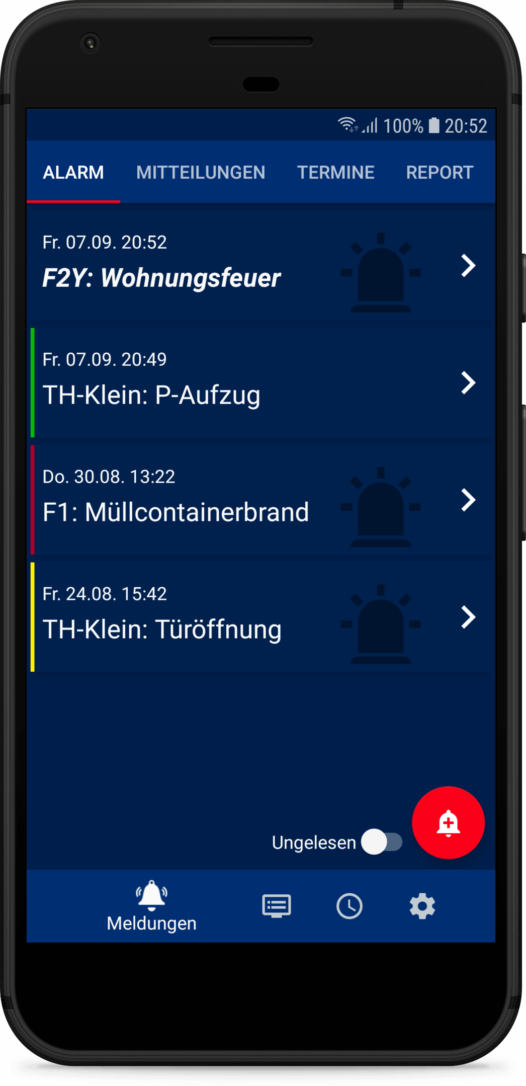 Einsatz App Alarmierung Android